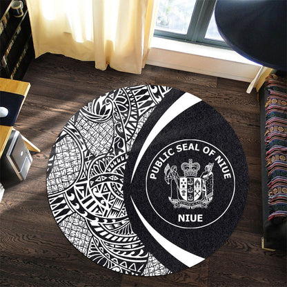 Niue Round Rug Lauhala White Circle Style