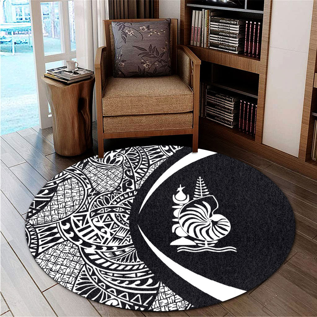 New Caledonia Round Rug Lauhala White Circle Style