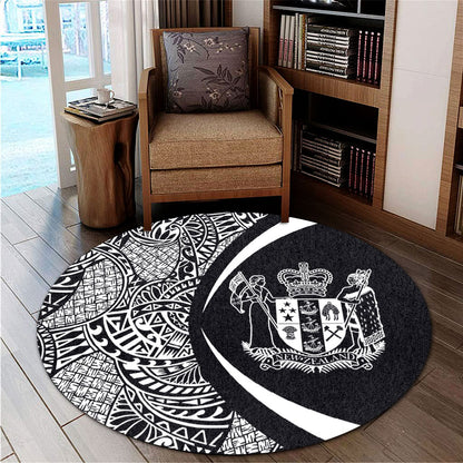 New Zealand Round Rug Lauhala White Circle Style