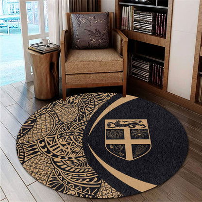 Fiji Round Rug Lauhala Gold Circle Style