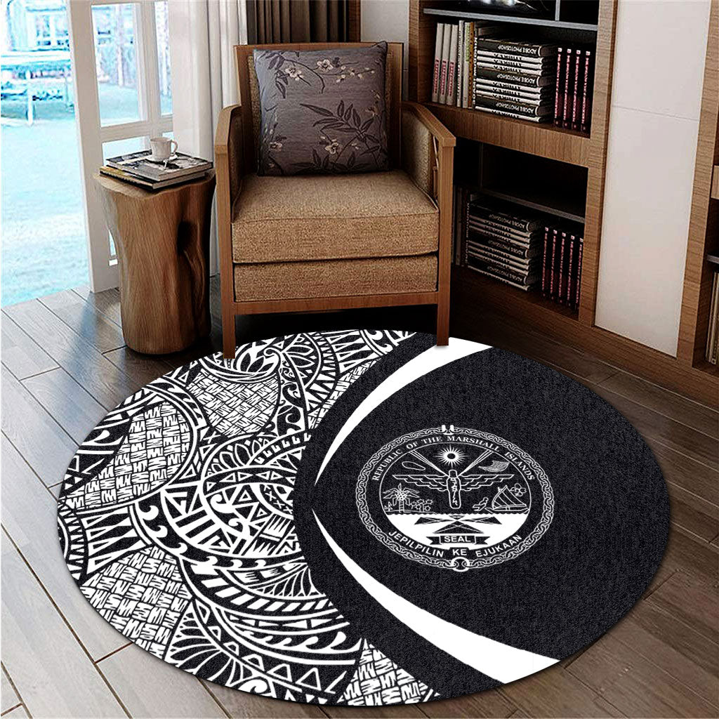 Marshall Islands Round Rug Lauhala White Circle Style
