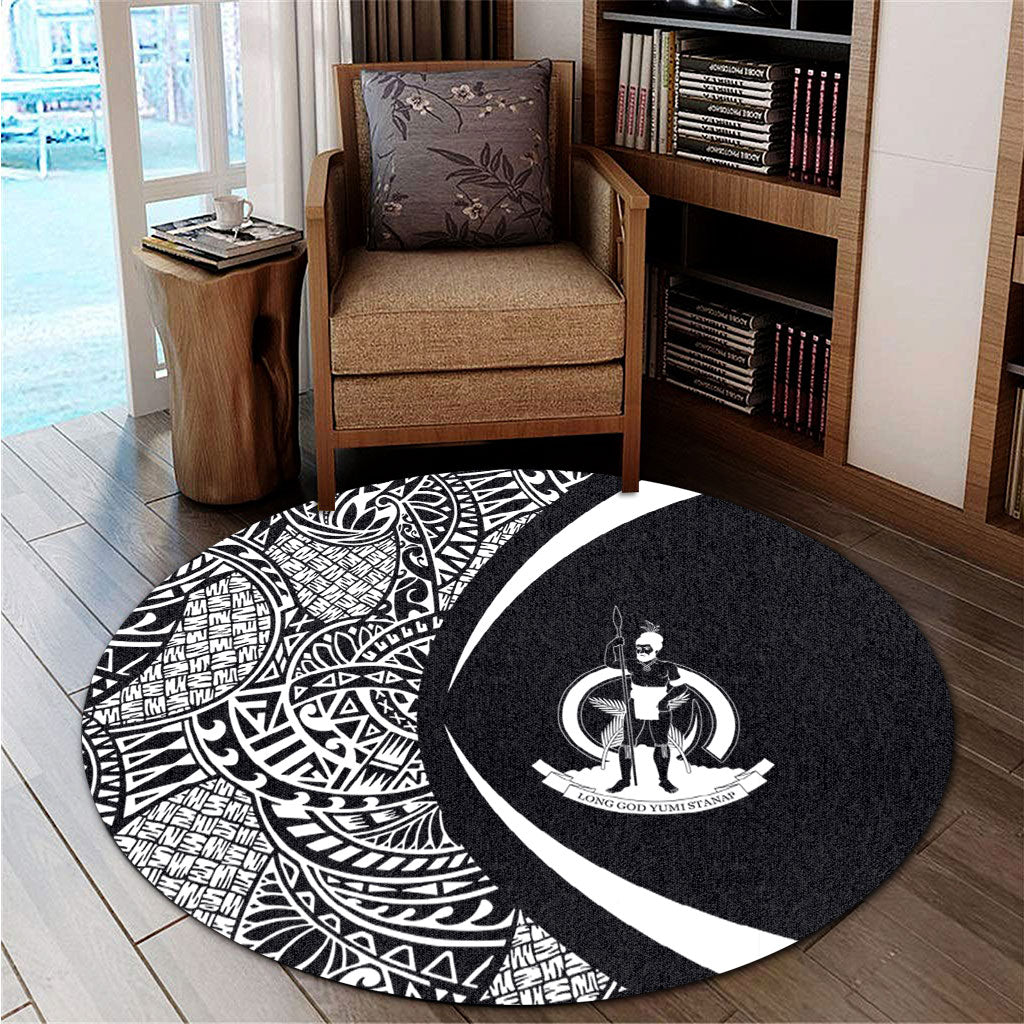 Vanuatu Round Rug Lauhala White Circle Style