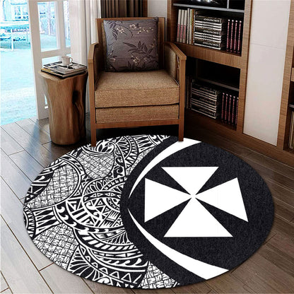 Wallis And Futuna Round Rug Lauhala White Circle Style