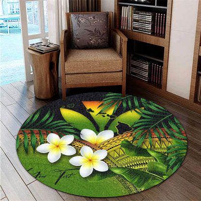 Hawaii Round Rug Custom Kanaka Polynesian Tropical