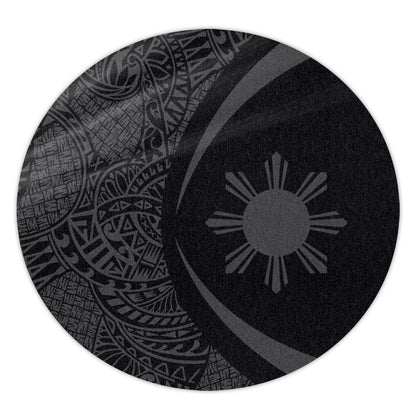 Philippines Filipinos Round Rug Lauhala Gray Circle Style