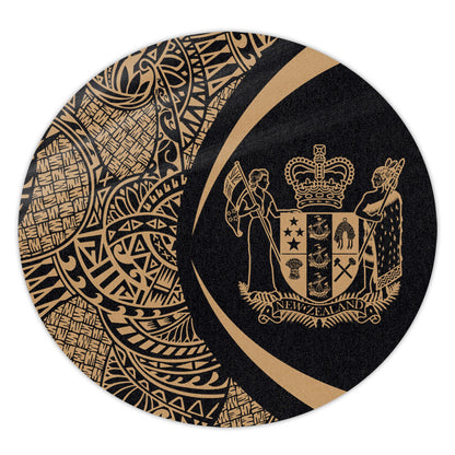 New Zealand Round Rug Lauhala Gold Circle Style