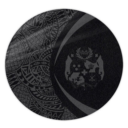 Tonga Round Rug Lauhala Gray Circle Style