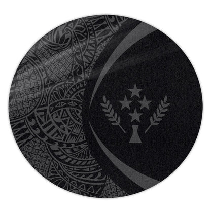 Kosrae Round Rug Lauhala Gray Circle Style