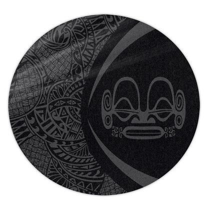 Marquesas Islands Round Rug Lauhala Gray Circle Style