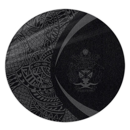 Solomon Islands Round Rug Lauhala Gray Circle Style