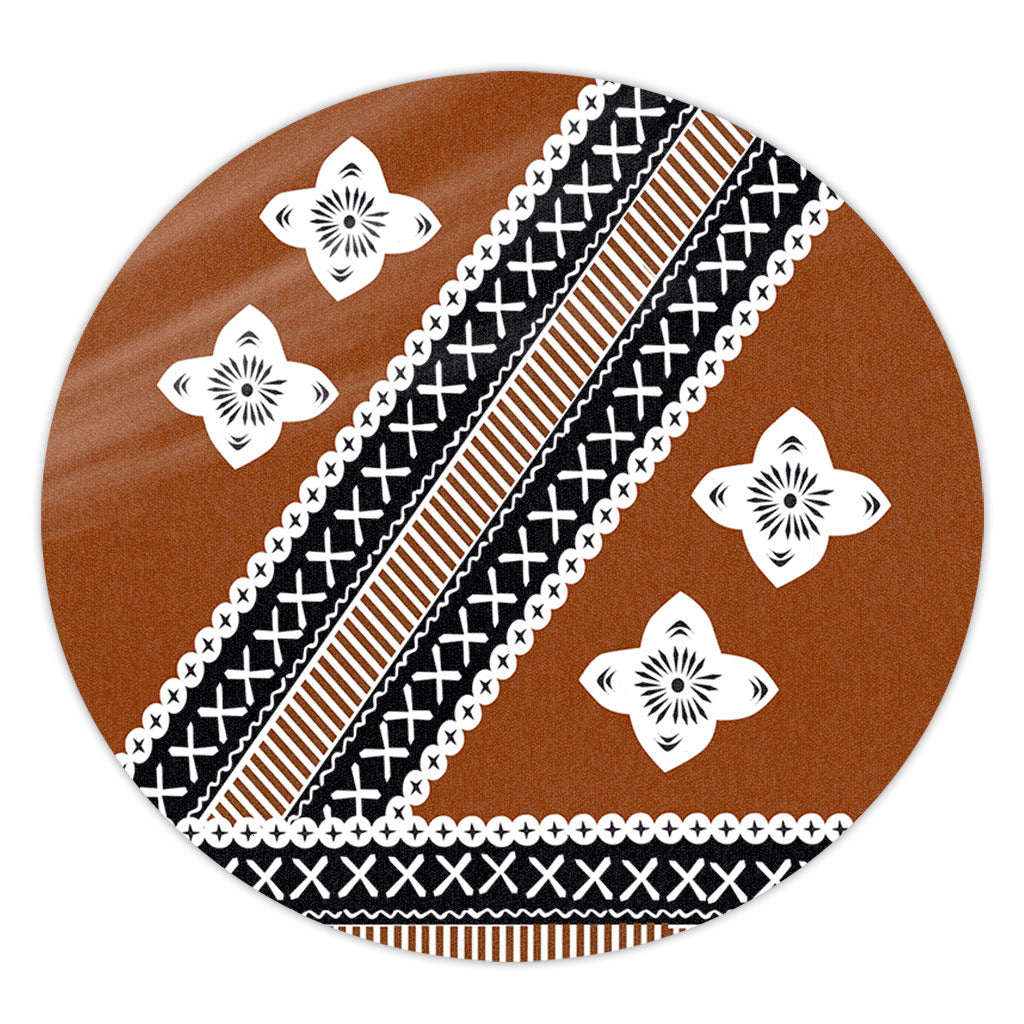 Fiji Round Rug Tapa Clothes