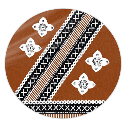 Fiji Round Rug Tapa Clothes