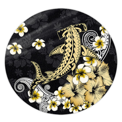 Hawaii Round Rug Hammerhead Shark Gold Tropical