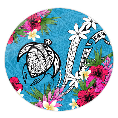 Hawaii Round Rug Tribal Polynesia Tropical Summer