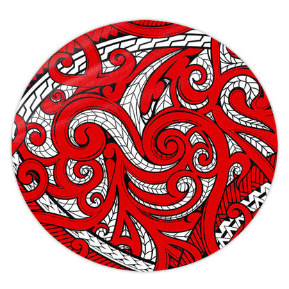 New Zealand Round Rug Maori Pattern
