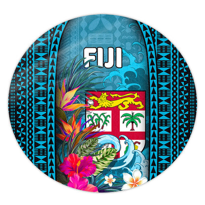 Fiji Round Rug Bula Islands Wave Tropical