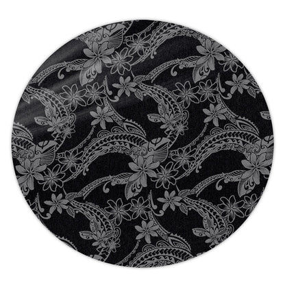 Hawaii Round Rug Polynesian Print Fabric And Flower