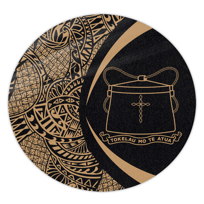 Tokelau Round Rug Lauhala Gold Circle Style