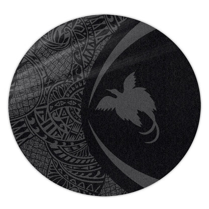 Papua New Guinea Round Rug Lauhala Gray Circle Style