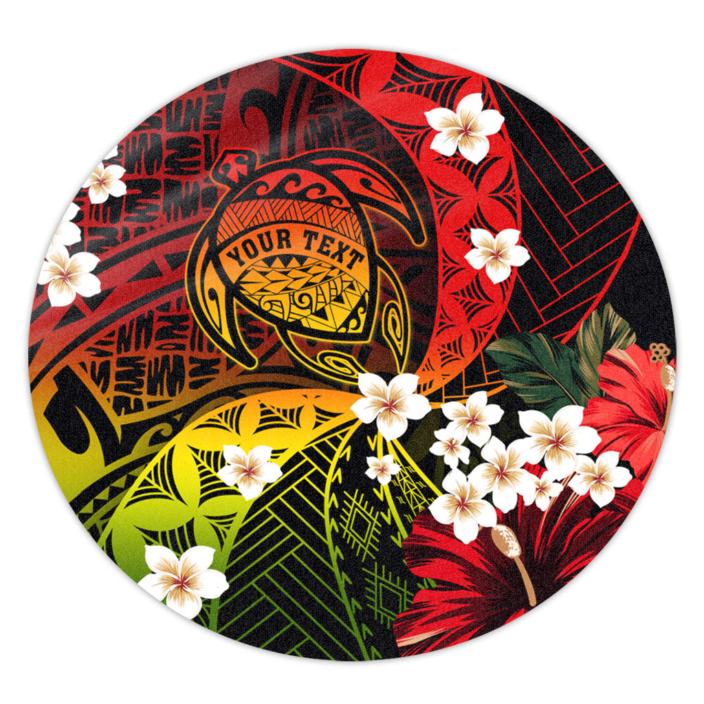 Hawaii Round Rug Custom Turtle Style Reggae Tropical