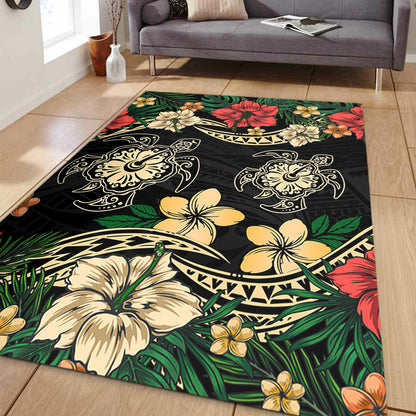 Hawaii Area Rug Hawaiian Map Turtle Drawing Tattoo