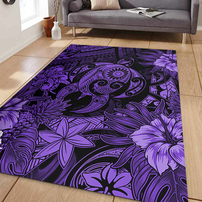 Hawaii Area Rug Tribal Polynesia Sea Turtle Design Pacific Dream