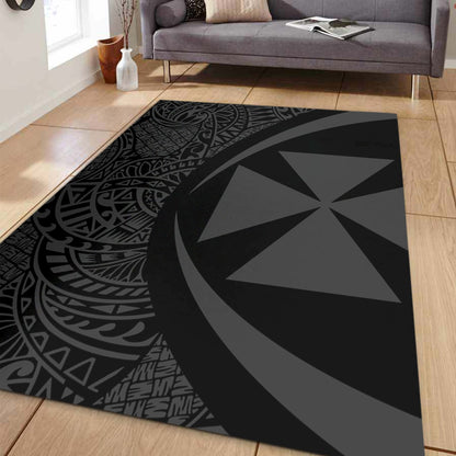 Wallis And Futuna Area Rug Lauhala Gray Circle Style