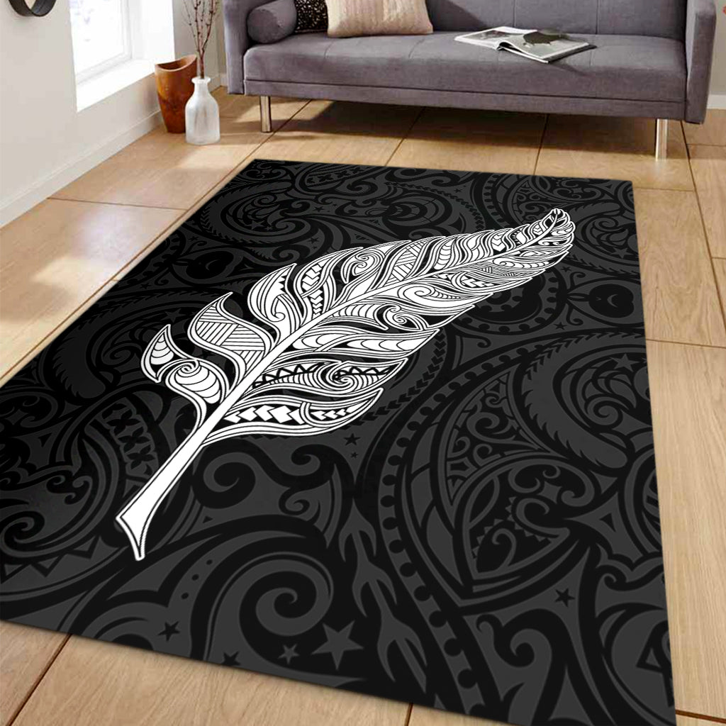 New Zealand Area Rug Maori Silver Fern Simple Style