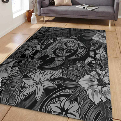 Hawaii Area Rug Tribal Polynesia Sea Turtle Design Pacific Dream