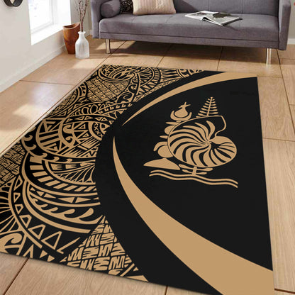 New Caledonia Area Rug Lauhala Gold Circle Style