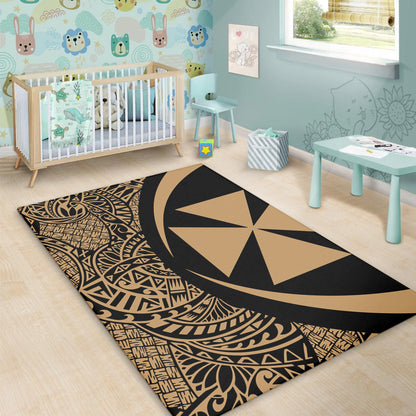 Wallis And Futuna Area Rug Lauhala Gold Circle Style