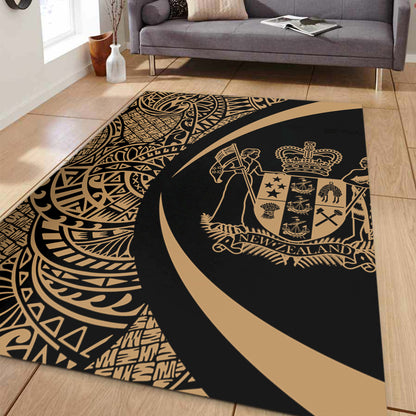 New Zealand Area Rug Lauhala Gold Circle Style