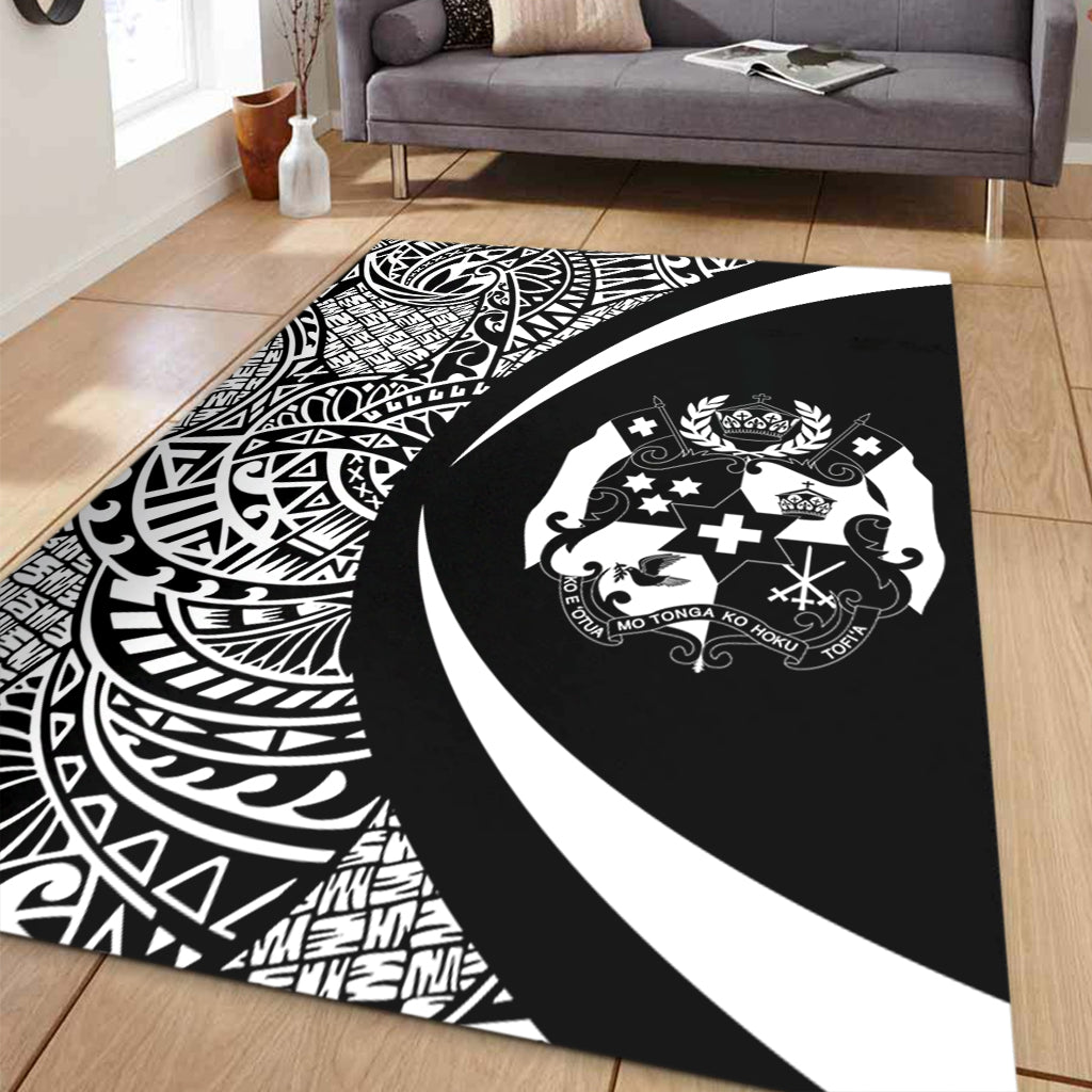 Tonga Area Rug Lauhala White Circle Style