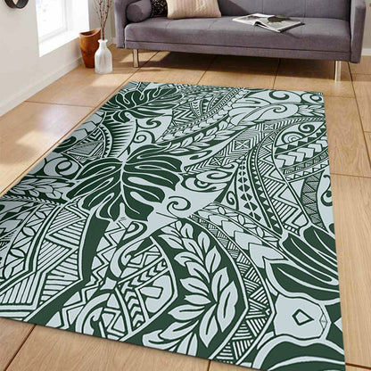 Hawaii Area Rug Tribal Pattern Leaf