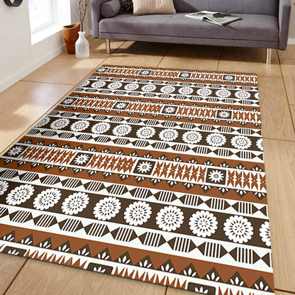 Fiji Area Rug Tapa Masi Pattern