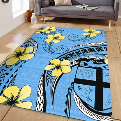 Fiji Area Rug Bula Style Plumeria Flower