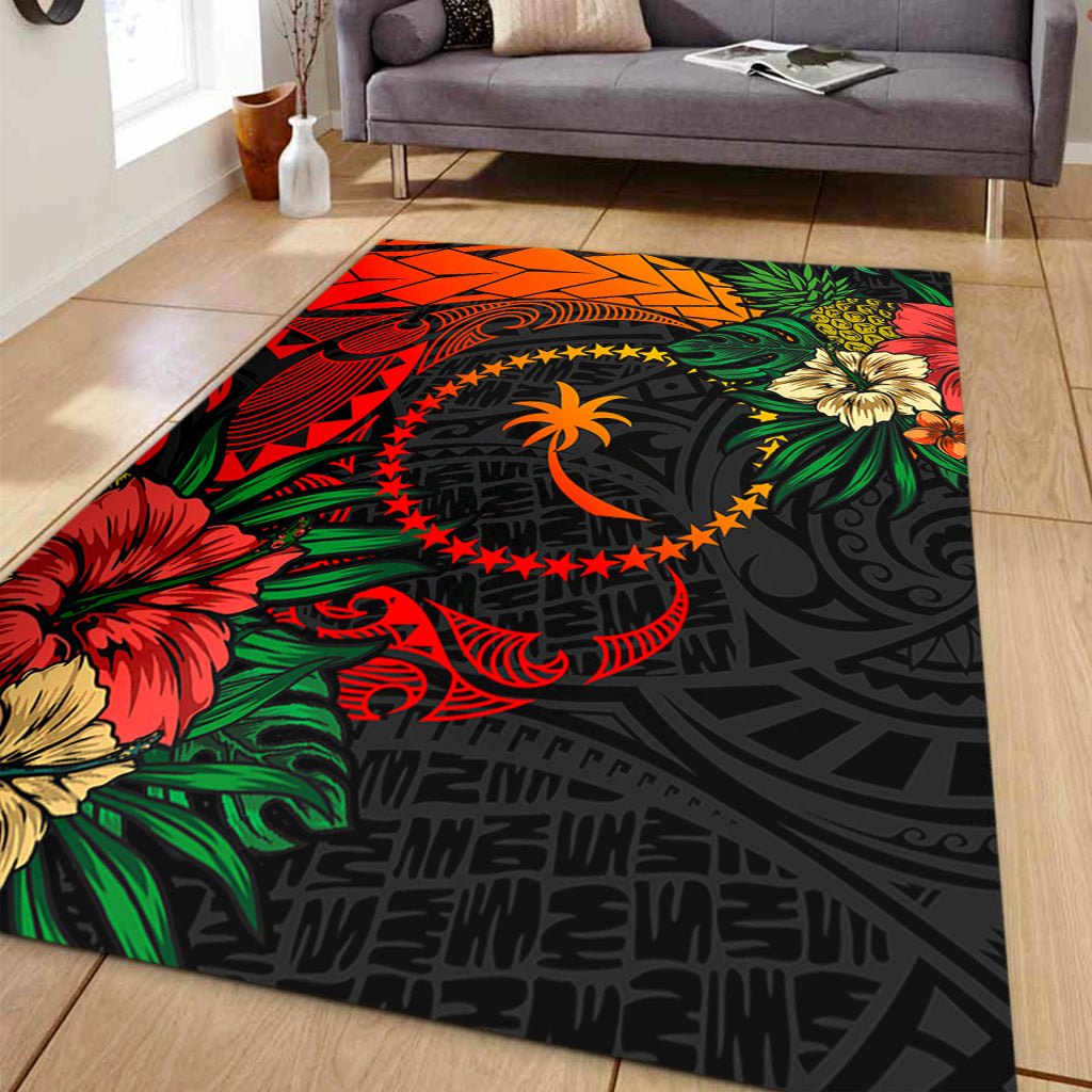 Chuuk State Area Rug Polynesian Coat Of Arms Tropical
