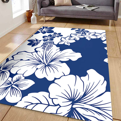 Hawaii Area Rug Polynesia Fabric Floral