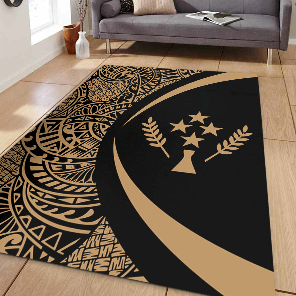 Kosrae Area Rug Lauhala Gold Circle Style