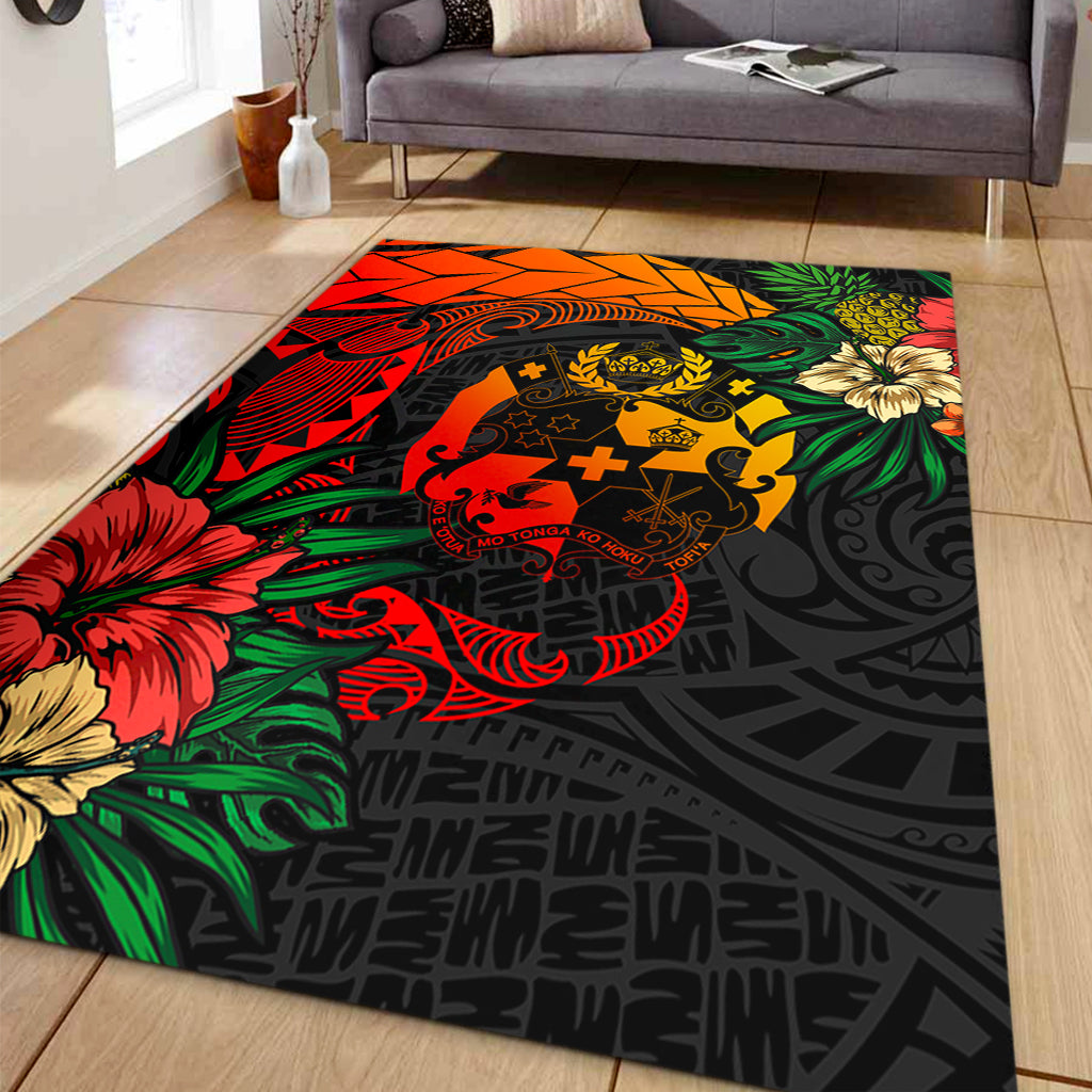 Tonga Area Rug Polynesian Coat Of Arms Tropical