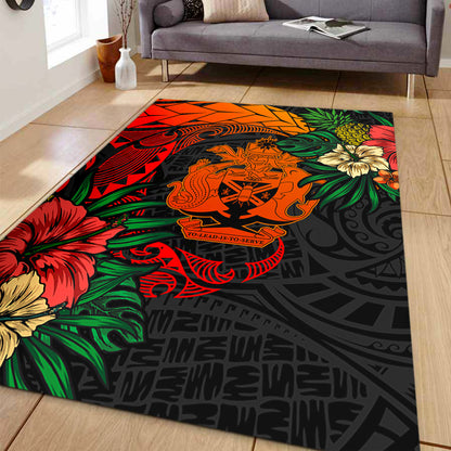 Solomon Islands Area Rug Polynesian Coat Of Arms Tropical