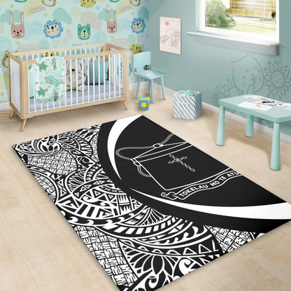 Tokelau Area Rug Lauhala White Circle Style