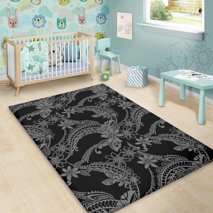 Hawaii Area Rug Polynesian Print Fabric And Flower