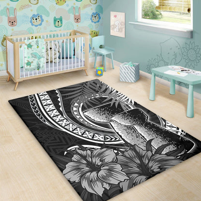 Guam Area Rug Tribal Latte Stone Tropical Style