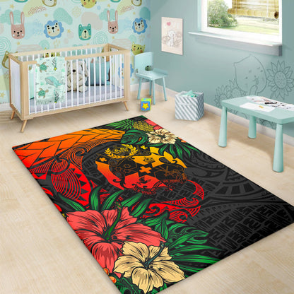 Tonga Area Rug Polynesian Coat Of Arms Tropical