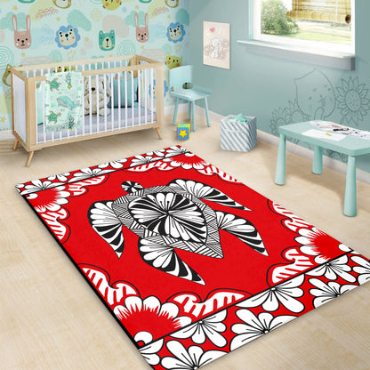Tonga Area Rug Tapa Turtle Design