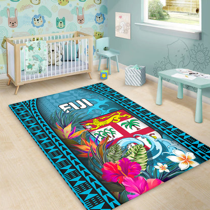 Fiji Area Rug Bula Islands Wave Tropical