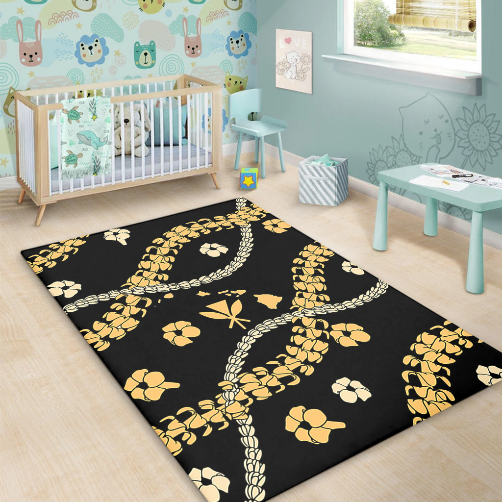 Hawaii Area Rug Curve Floral Lei