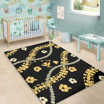 Hawaii Area Rug Curve Floral Lei