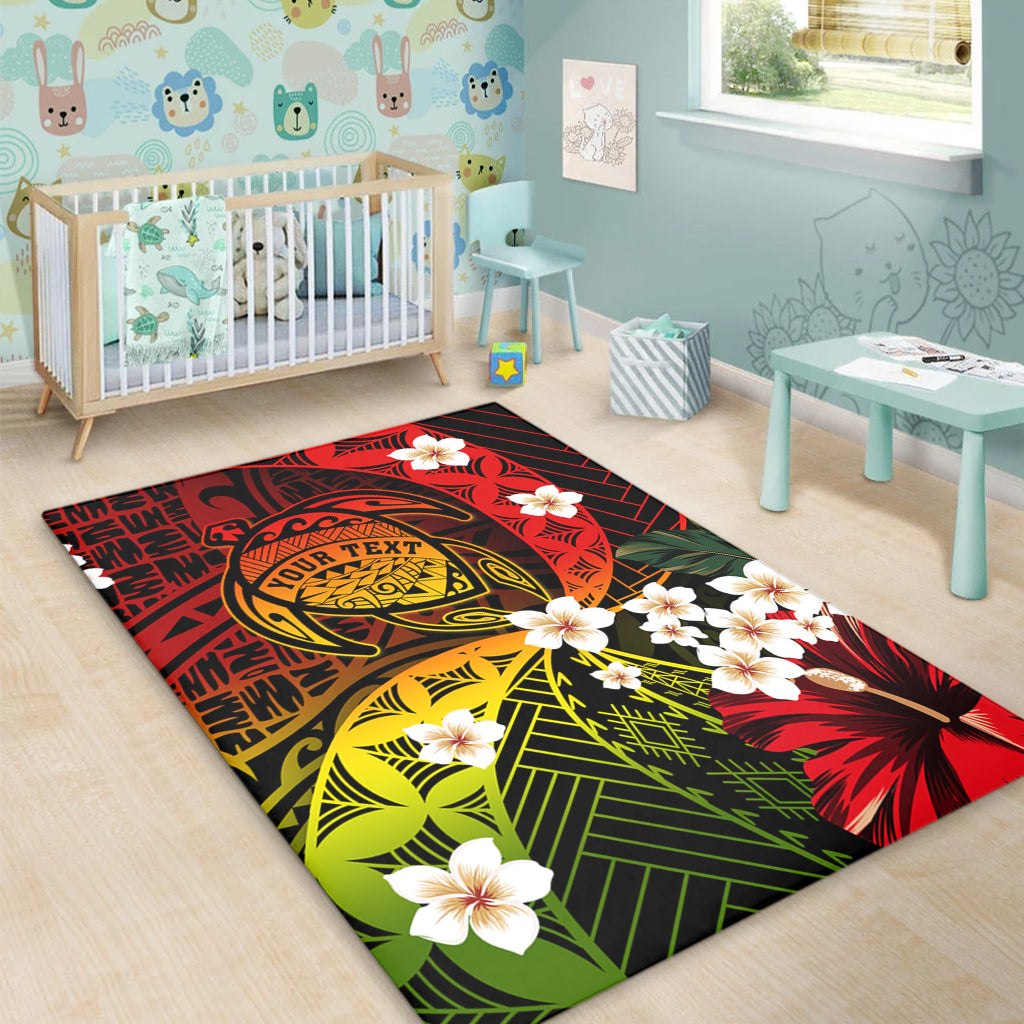 Hawaii Area Rug Custom Turtle Style Reggae Tropical